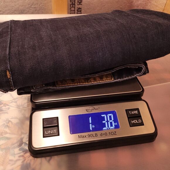 Hugo Boss Jeans Mens 31/32 Dark Wash Orange Regular Fit Button Fly - Picture 16 of 16